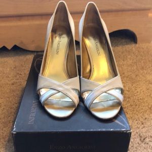 Silver Satin Heels